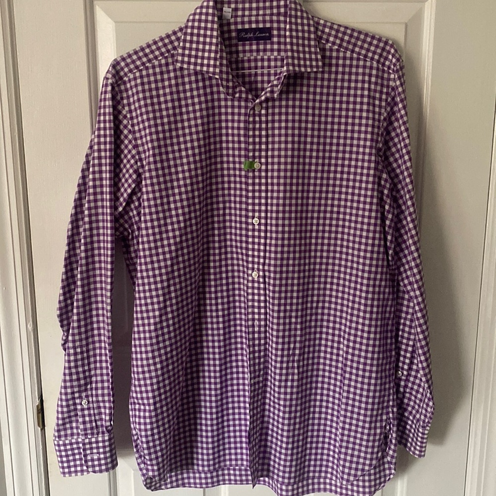 Ralph Lauren plaid long sleeves shirt in perfect condition!